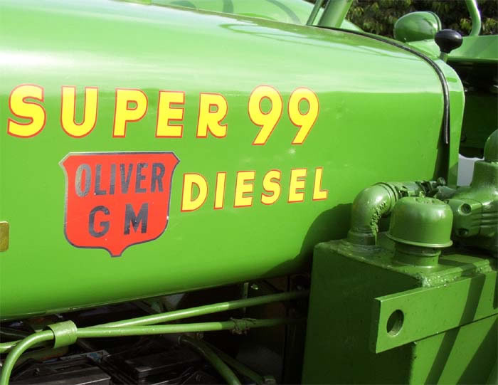 Oliver Super 99 GM Diesel Tractor Detail 1